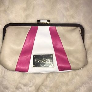 BEBE color block clutch